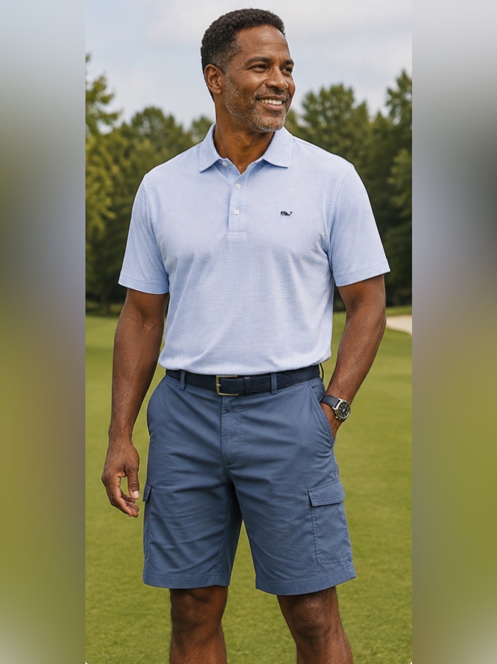 Nike Golf Men's Dri-Fit Blue (Cargo) Shorts.